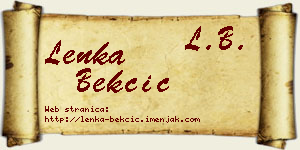 Lenka Bekčić vizit kartica